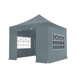 Easy up 3x3m grijs 40mm (aluminium buizen) semi prof partytent opvouwbaar