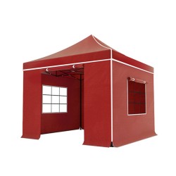 Easy up 3x3m rood luxe partytent opvouwbaar