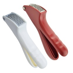 Alpina Knoflookpers - 2 stuks - Rood - Wit - RVS - Kunststof