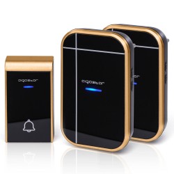 Aigostar Draadloze Deurbel - Met 2 ontvangers - Plug&Play - AC - 3 Regelbaar volume - 36 Melodieën - IP44 Waterdicht