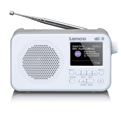 DAB+ FM radio met Bluetooth® Lenco PDR-035WH Wit-Grijs