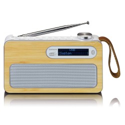 DAB+/FM radio Bluetooth® Lenco PDR-040BAMBOOWH Bamboe-Wit