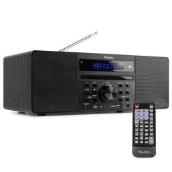 DAB radio met CD speler, Bluetooth, USB mp3 speler en radio - Stereo - Zwart - Audizio Prato