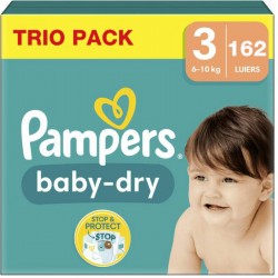 3x Pampers Baby Dry Luiers Maat 3 (6-10 kg) 54 stuks