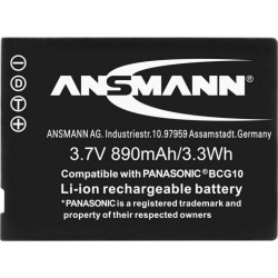Ansmann DMW-BCG10 Camera-accu Vervangt originele accu DMW-BCG10e, DMW-BCG10 3.7 V 890 mAh
