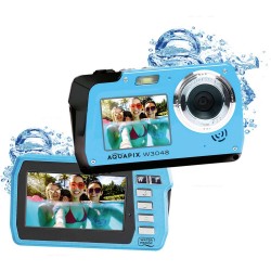 Easypix Aquapix W3048-I Edge iceblue Digitale camera 48 Mpix Ice, Blue Onderwatercamera, Frontdisplay