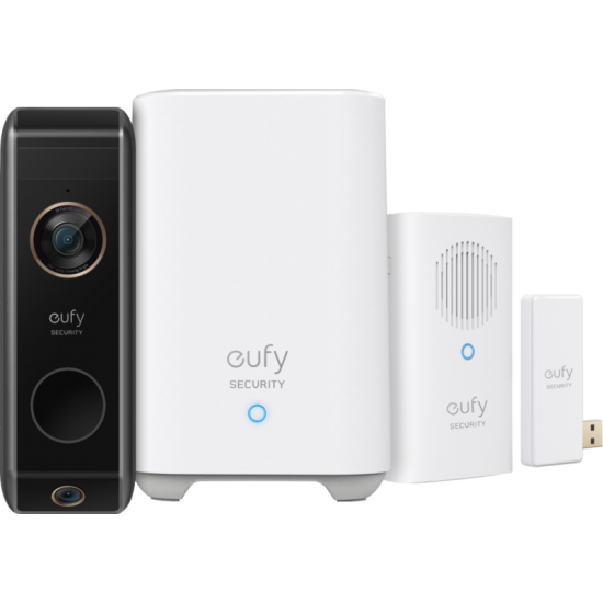 Eufy Video Doorbell Dual 2 Pro met HomeBase + Chime deurbellen