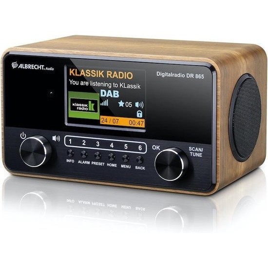 Albrecht DR 865 Senior DAB radio Zwart